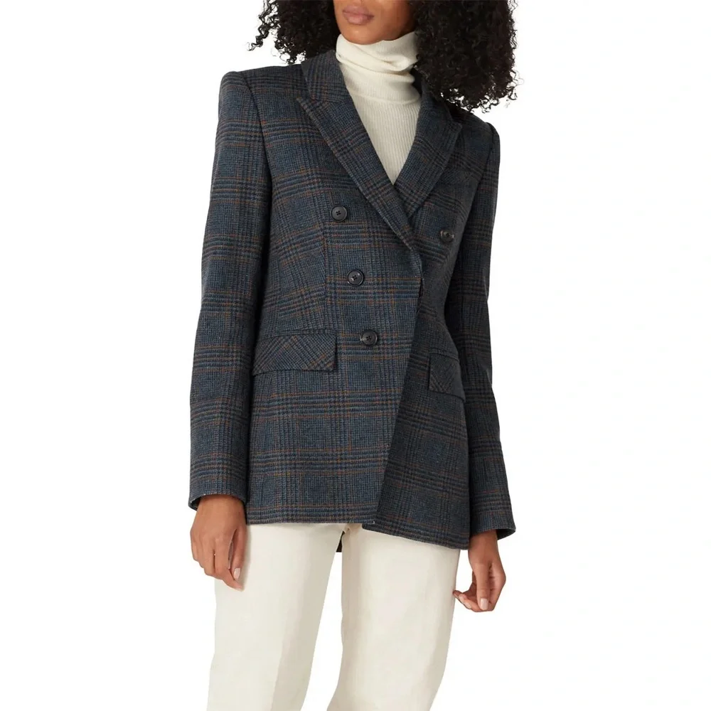 VERONICA BEARD Yareli Wool Plaid Blazer - Picture 2 of 8